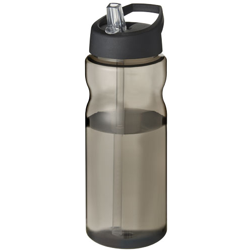 Bidon sport publicitaire plastique recyclé 650 ml H2O Eco Charbon et Noir